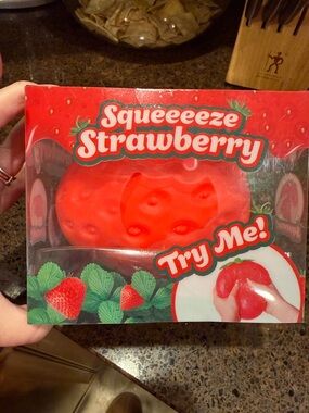 Squeeze Strawberry Red Stress Toy by Squeeze